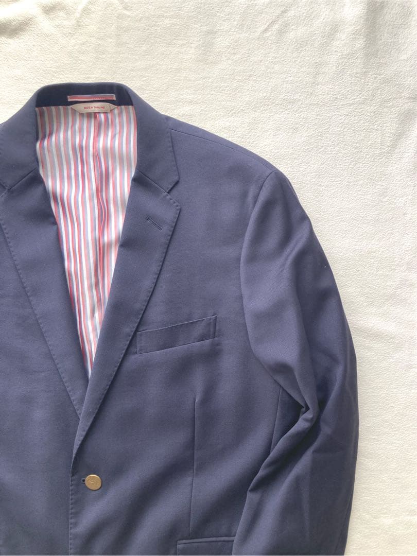 ブルックスブラザーズ　紺ブレ　大きめサイズ54 金ボタン　伊生地　ネイビー　美品
