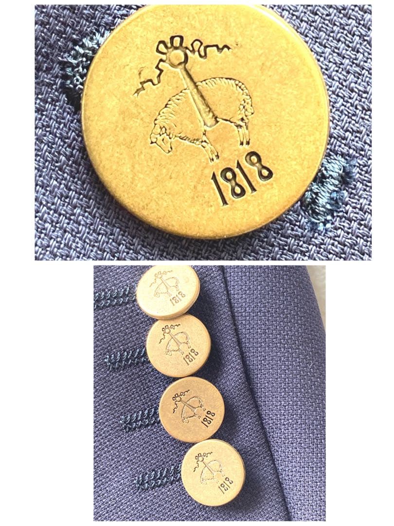 ブルックスブラザーズ　紺ブレ　大きめサイズ54 金ボタン　伊生地　ネイビー　美品