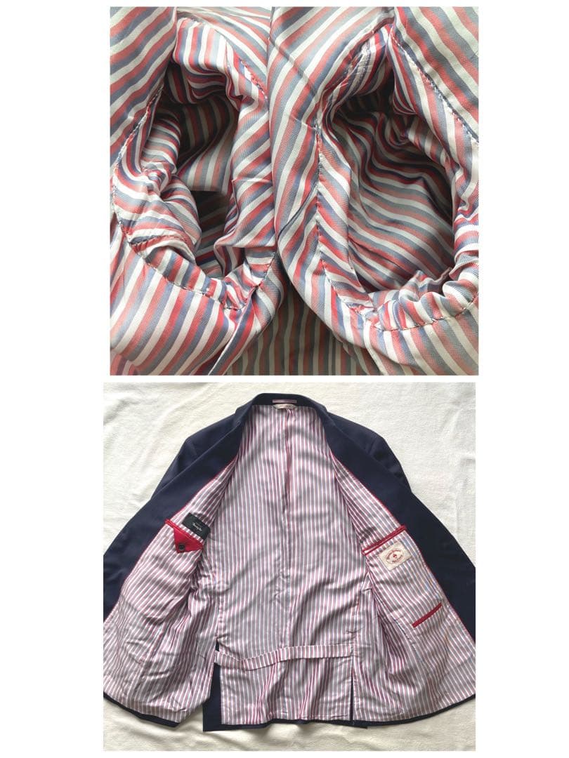 ブルックスブラザーズ　紺ブレ　大きめサイズ54 金ボタン　伊生地　ネイビー　美品