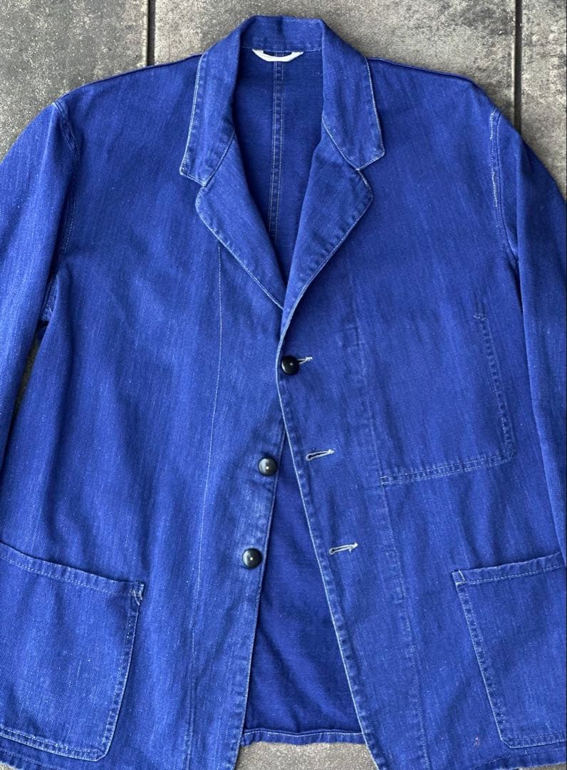 50s Pexwear イギリス ブルードリル ワーク ヴィンテージ ジャケット