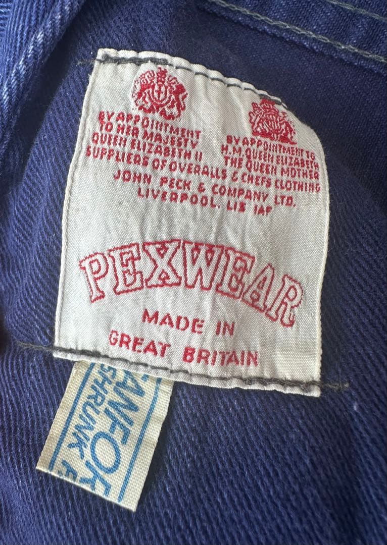 50s Pexwear イギリス ブルードリル ワーク ヴィンテージ ジャケット
