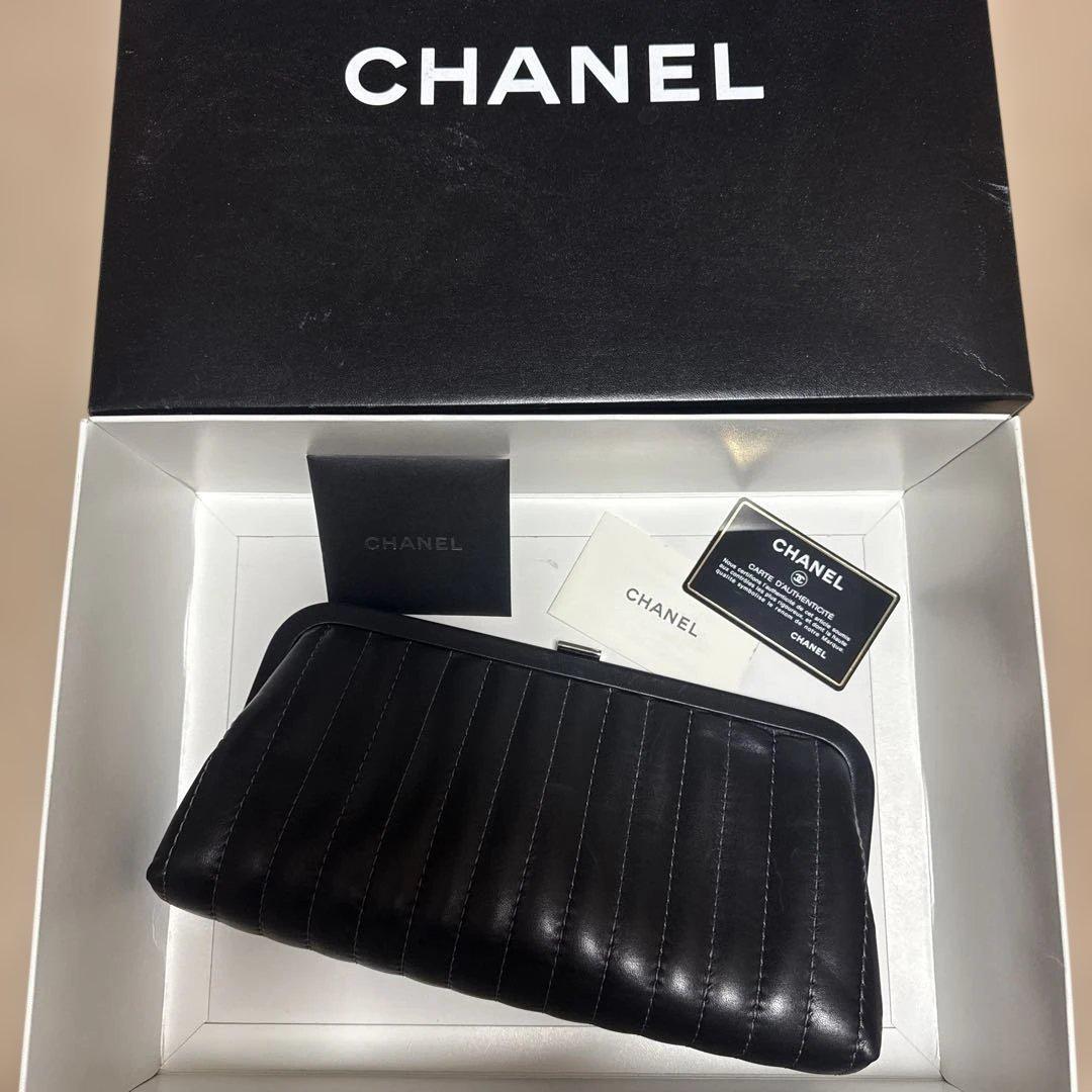 CHANEL ラムスキン マドモアゼル クラッチバッグ　美品
