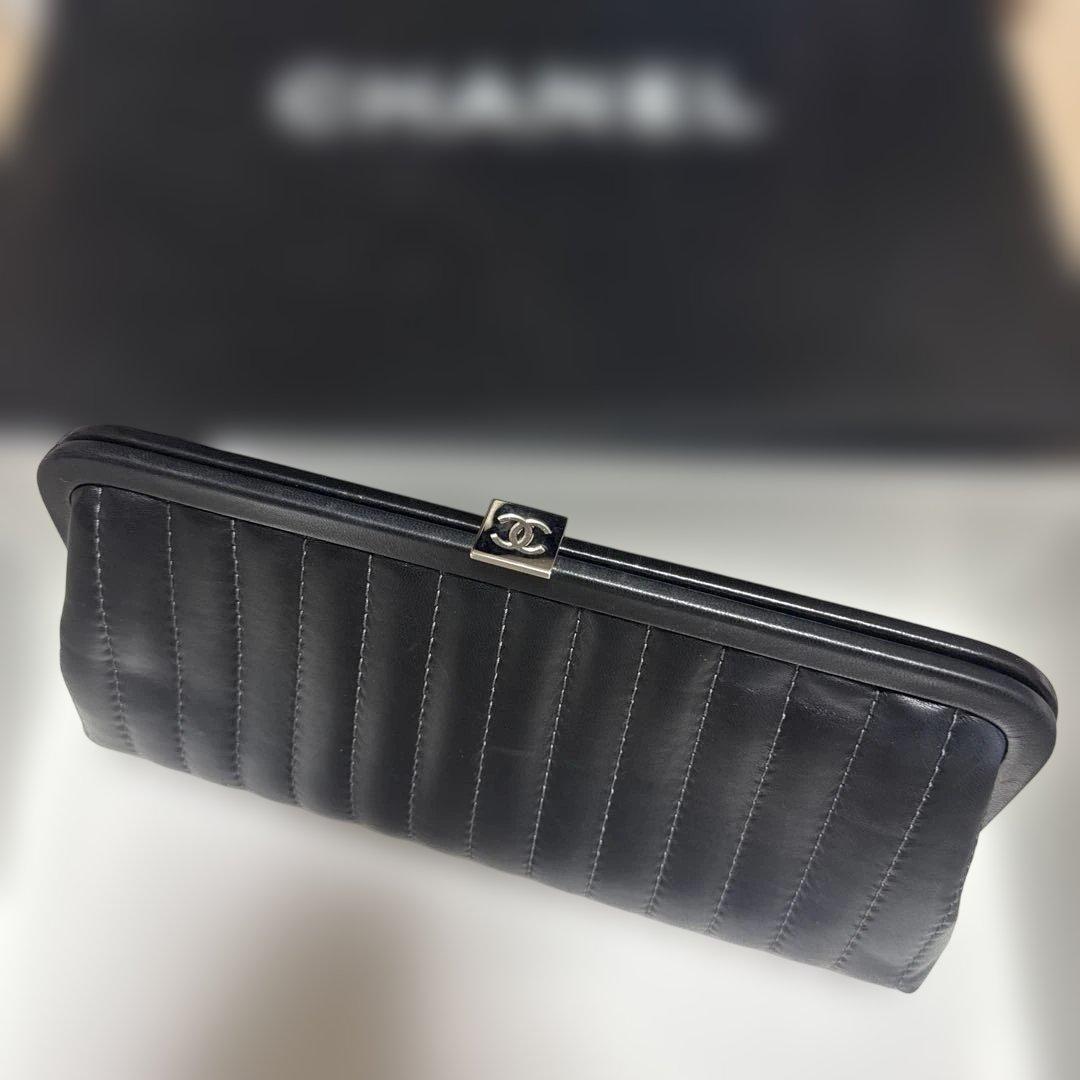 CHANEL ラムスキン マドモアゼル クラッチバッグ　美品