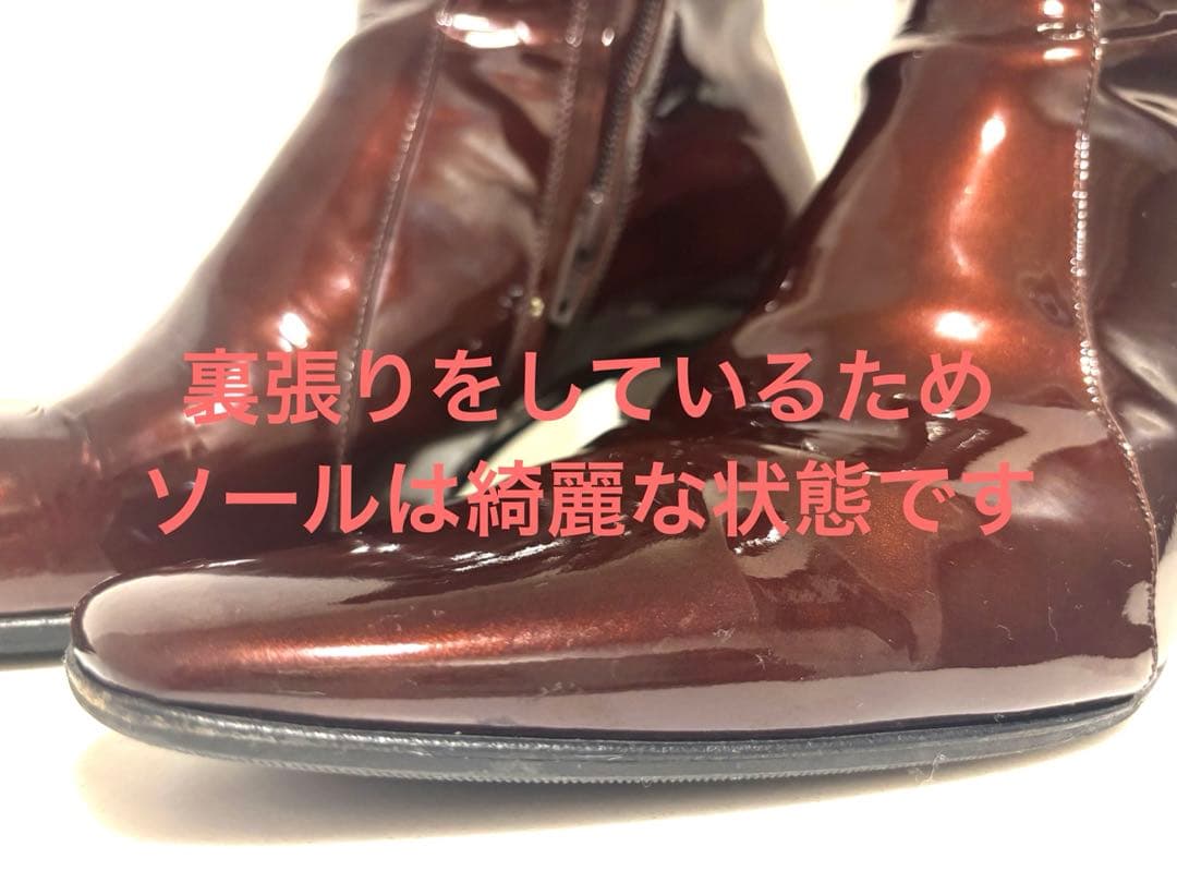 SAINT LAURENT PARIS／ヒールブーツ／サンローラン/エナメル