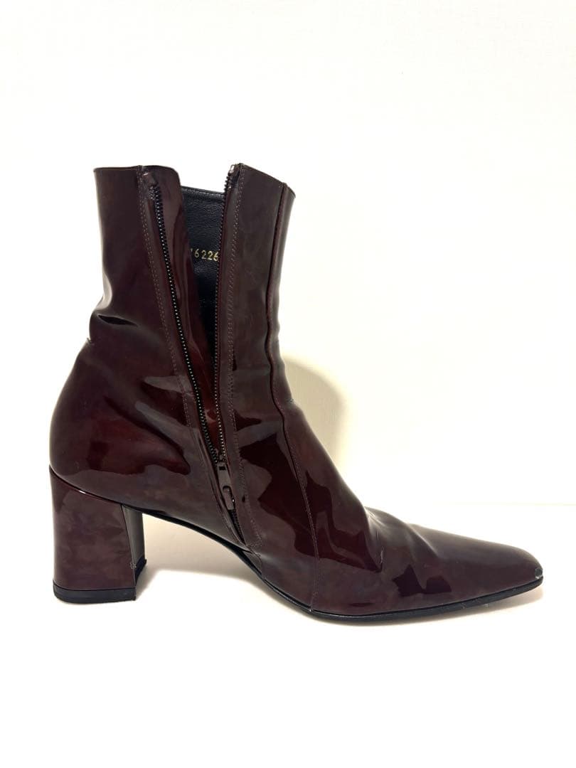 SAINT LAURENT PARIS／ヒールブーツ／サンローラン/エナメル