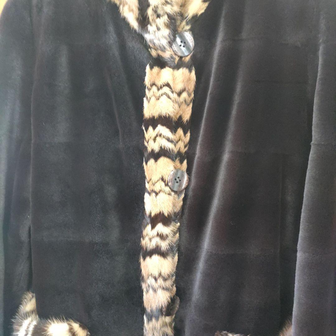 リバーシブルコート ファー付き