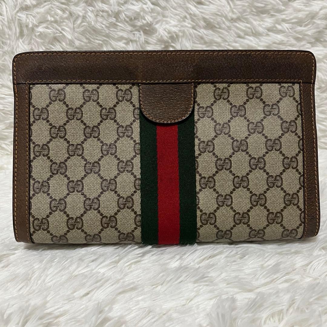✨人気デザイン✨OLD GUCCI　クラッチ　シェリーライン　GGスプリーム