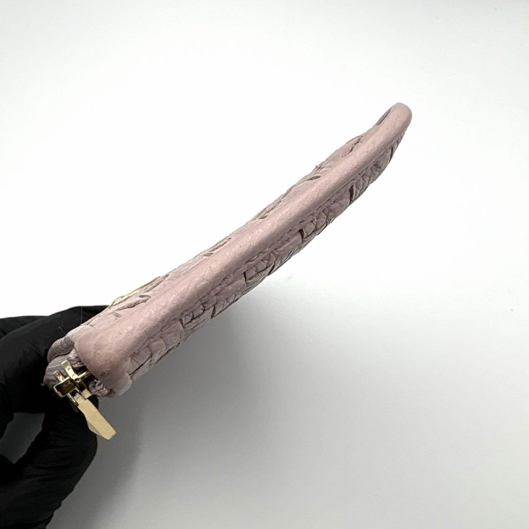 【美品】ATAO アタオ リモ メッシュ 長財布 L字 ファスナー 編み込み