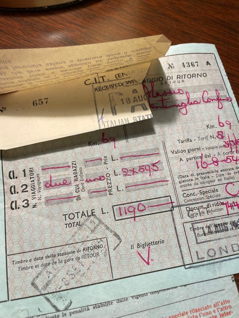 海外　鉄道チケット　ブルー、パープルカラー　20枚程　ヴィンテージ