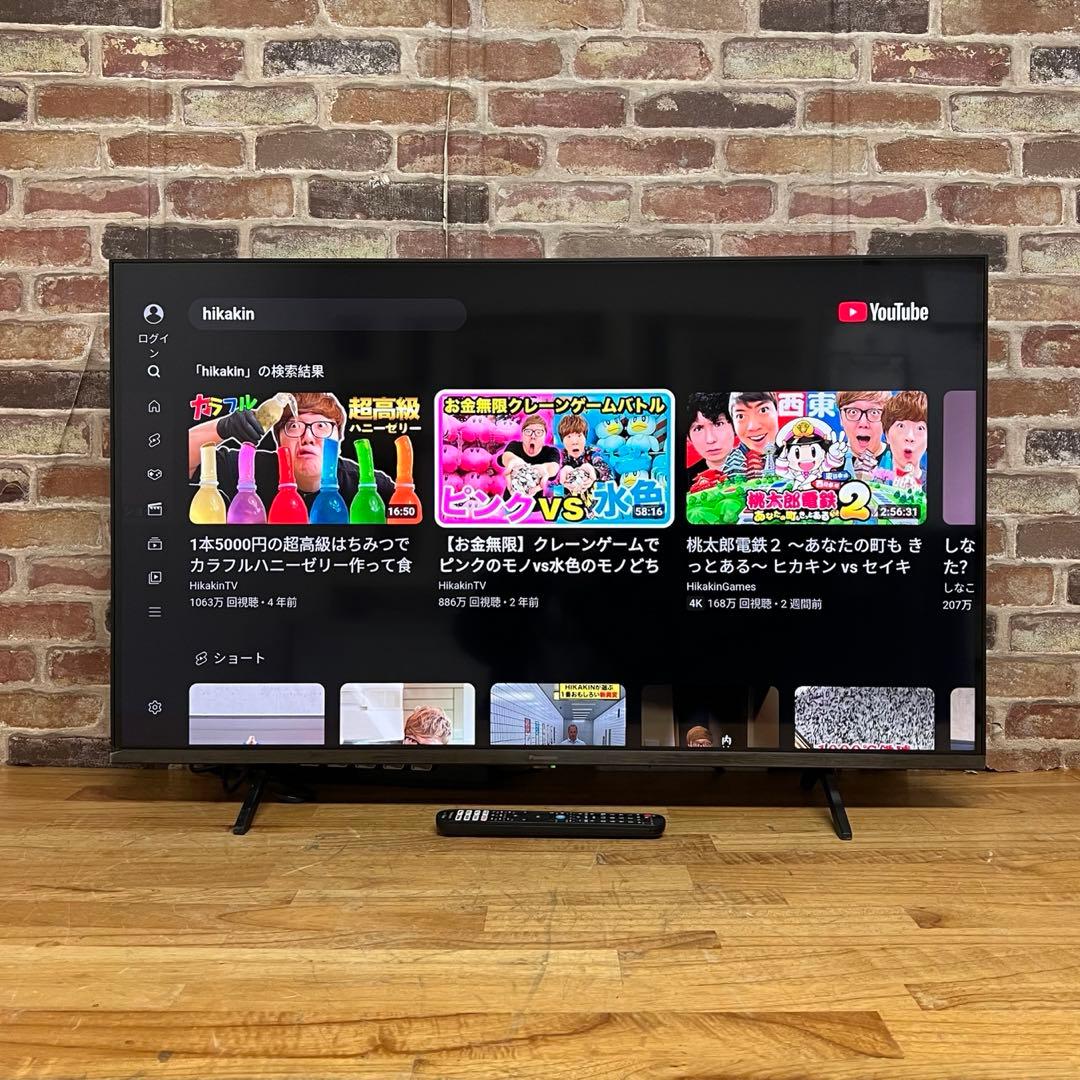パナソニック 43V型 4K液晶テレビ VIERA TV-43W80A 25年製