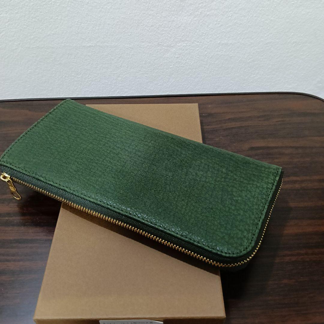 1-248　専用　HIRAMEKI シャーク L字ファスナーマチ付き長財布 利休