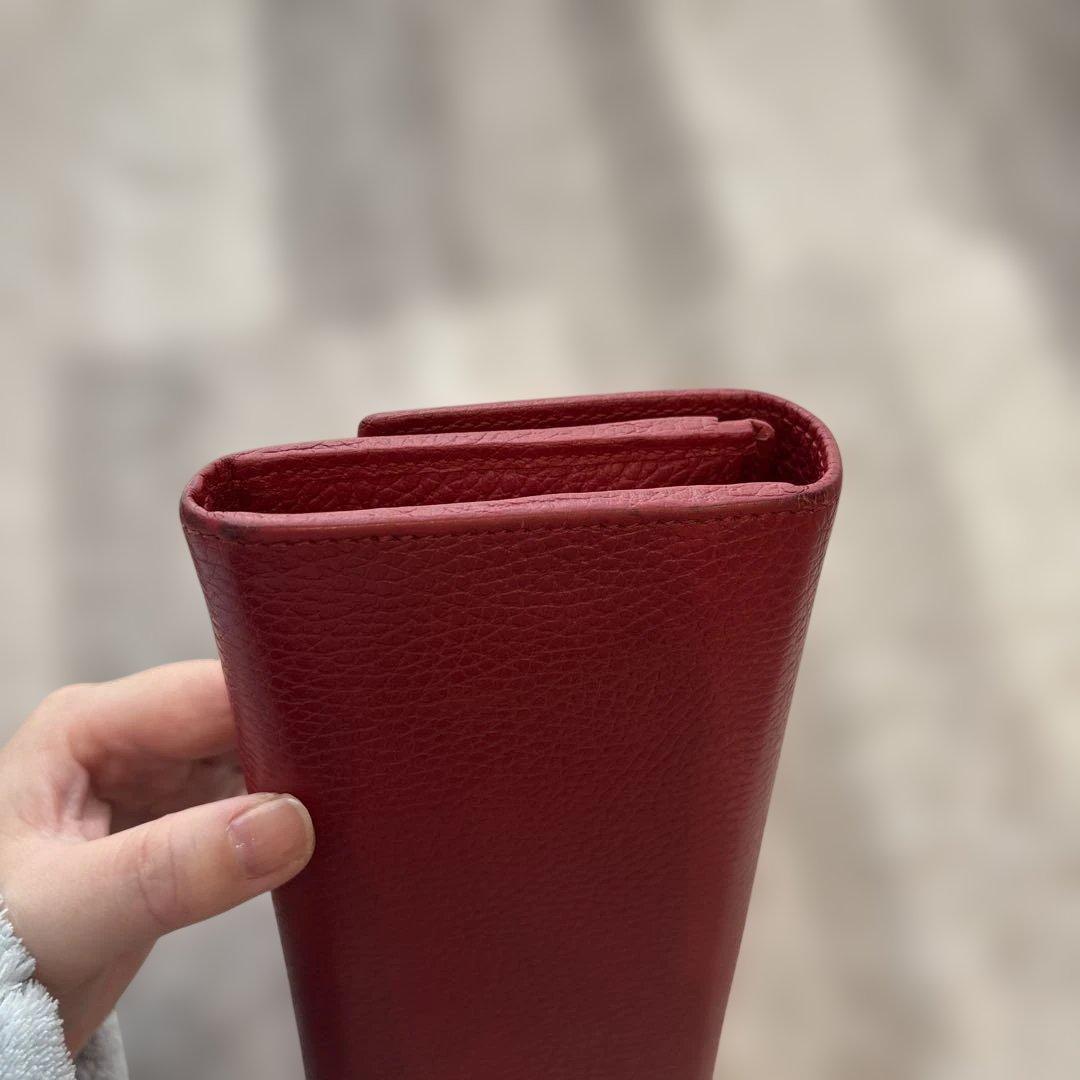 GUCCI レッド 長財布 GGロゴ付き