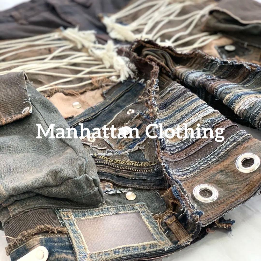 No.612【割引適用済】再構築 リメイク ハーフパンツ デニム