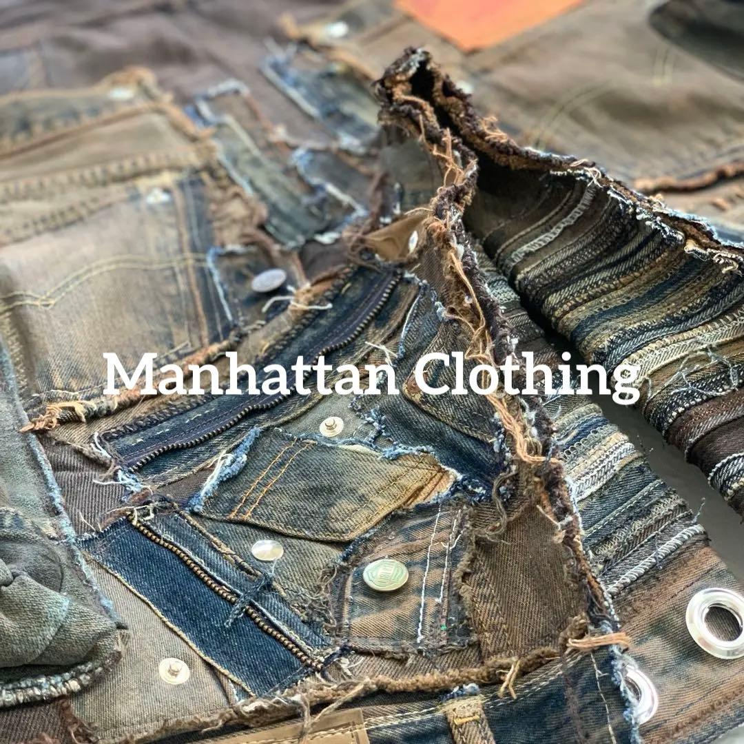 No.612【割引適用済】再構築 リメイク ハーフパンツ デニム