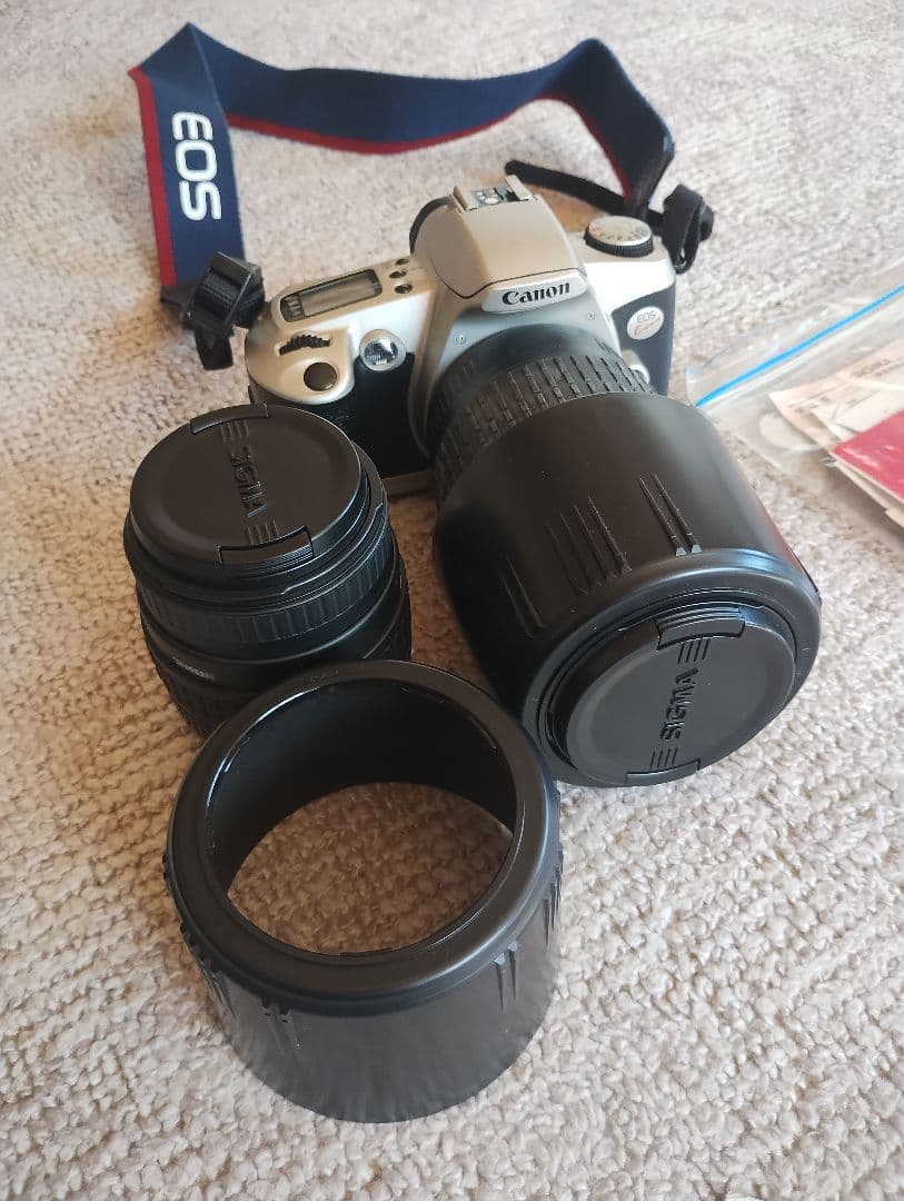 Canon EOS フィルムカメラ レンズ2本 SIGMAバッグ