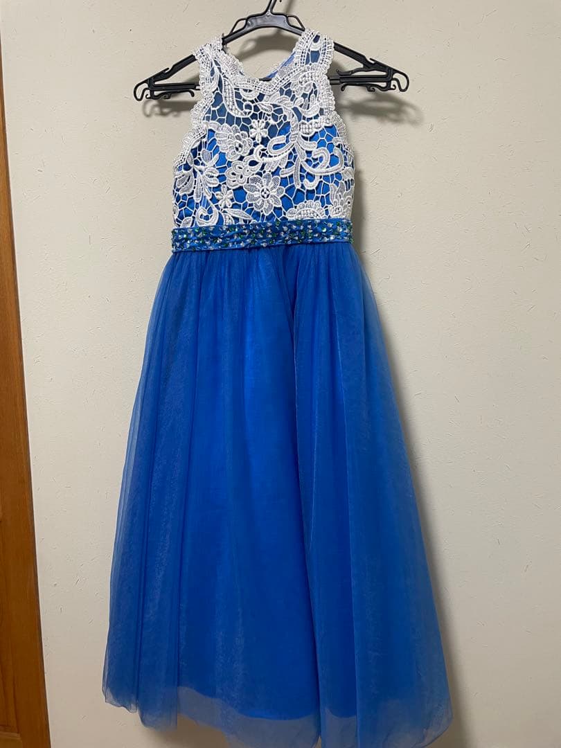 青いレースドレス（100cm~）