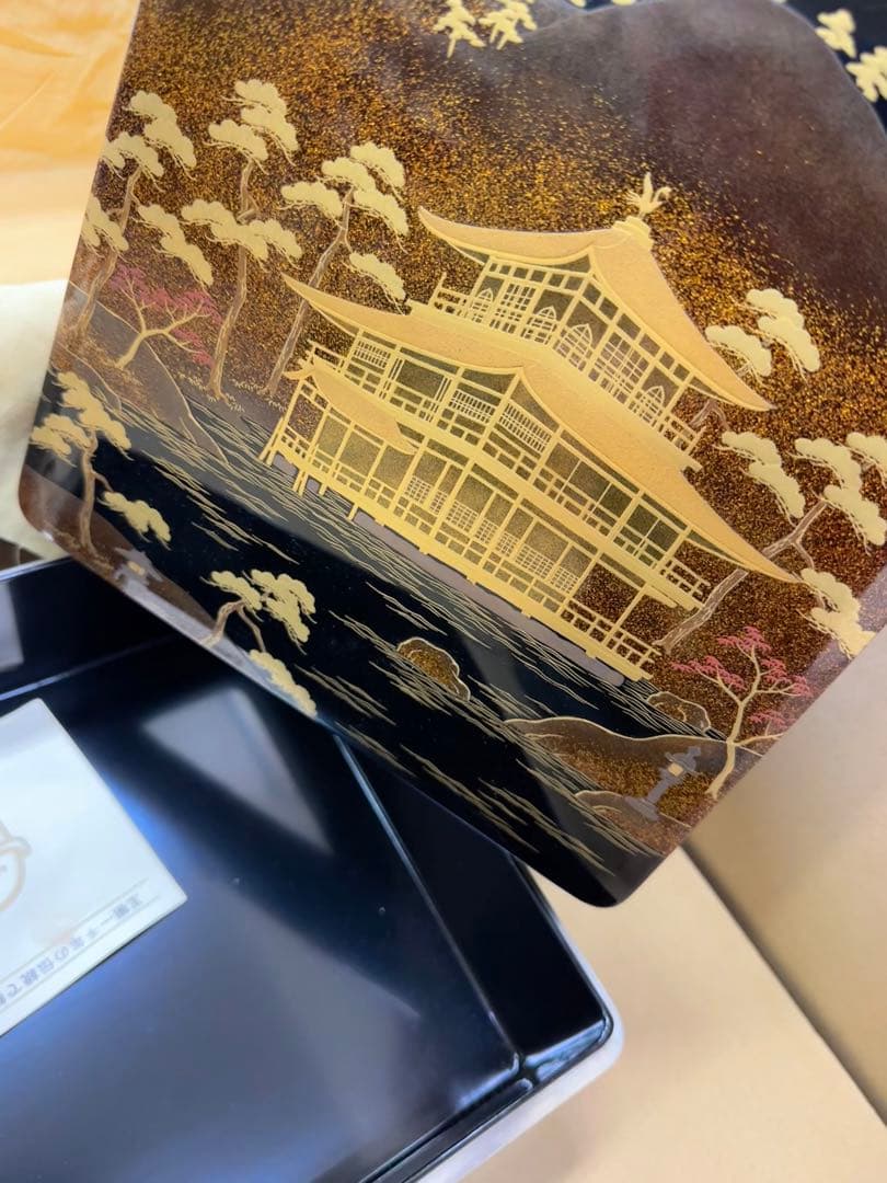 【平安象彦】造　漆器　蒔絵　【手文庫】手箱　文箱　硯箱　共箱　書道具