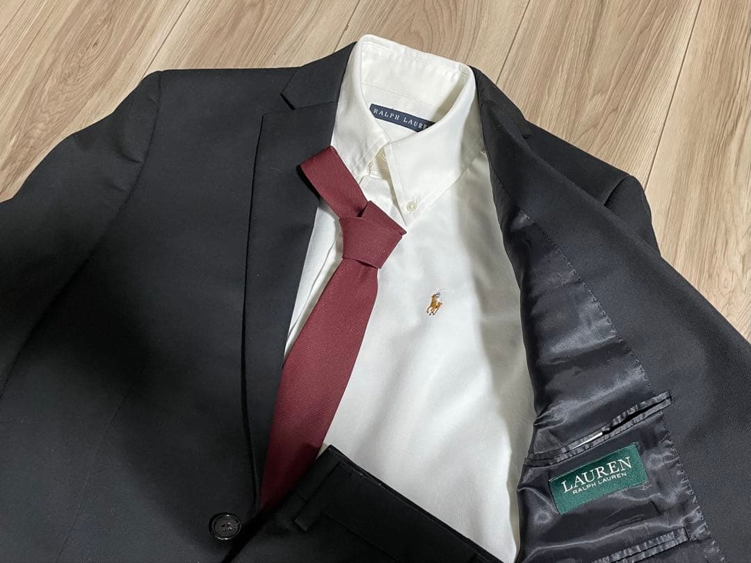 ラルフローレン スーツ 160 卒業式 4点セット 黒　　RalphLauren