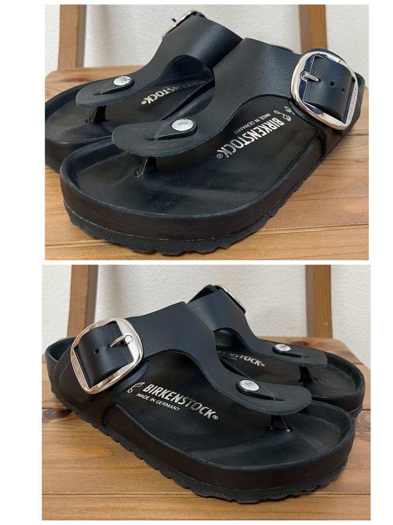 ビルケンシュトック 36 ギゼ エクスクイジット ビッグバックル 黒