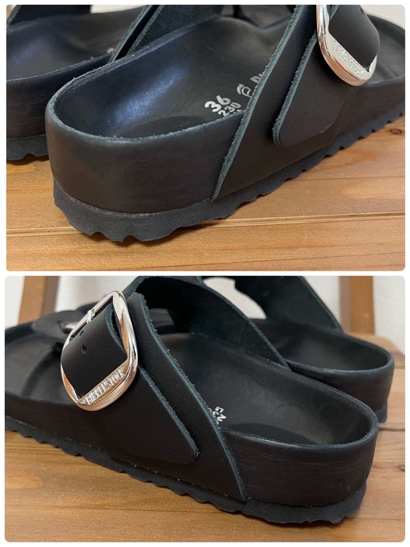 ビルケンシュトック 36 ギゼ エクスクイジット ビッグバックル 黒