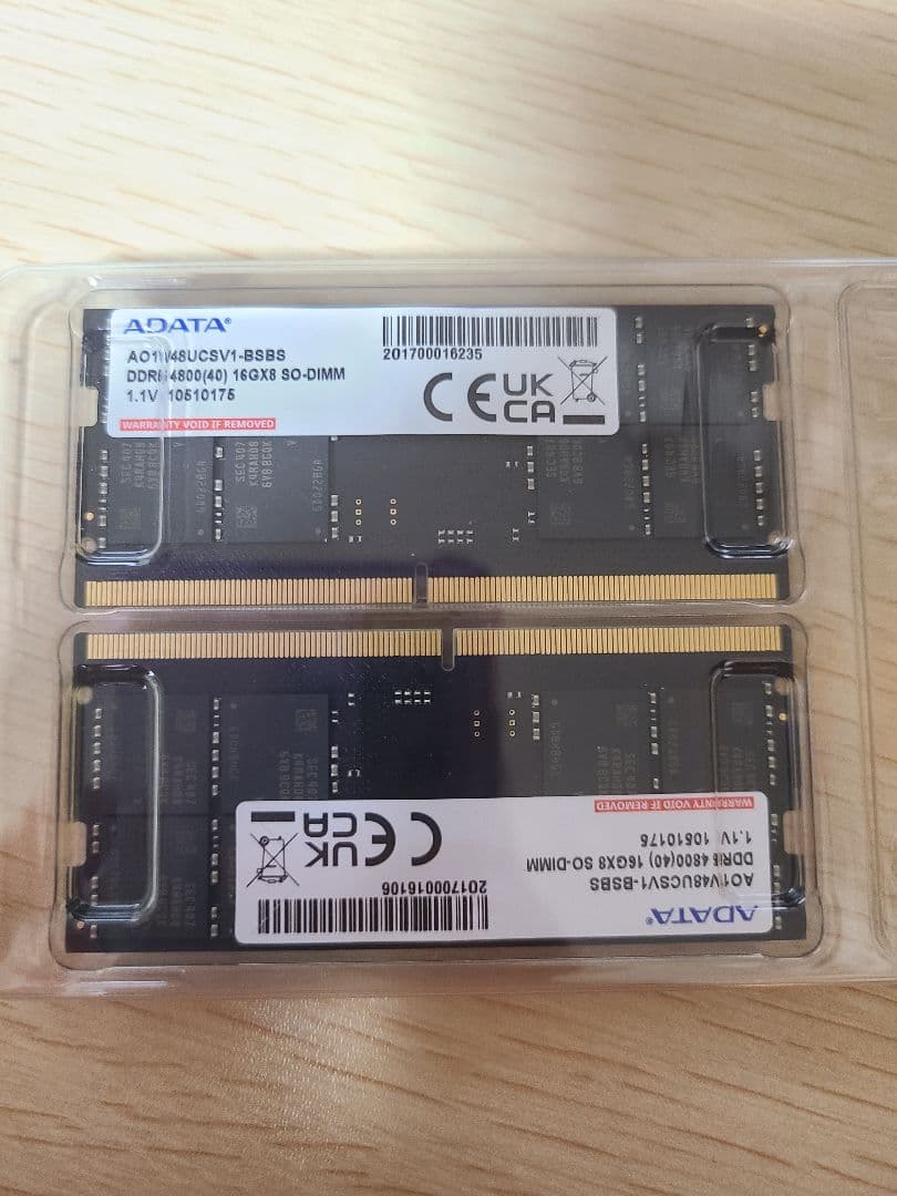 ノートパソコン用32GBメモリー(DDR5)