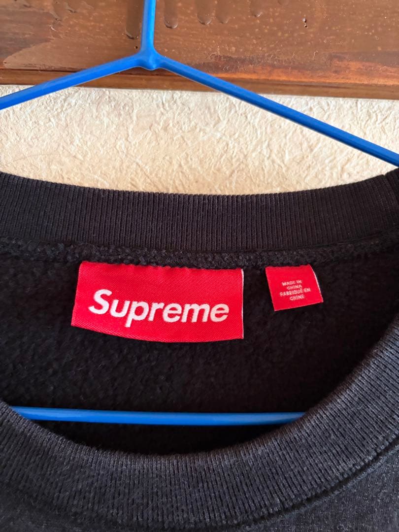 Supreme ブラック スウェット