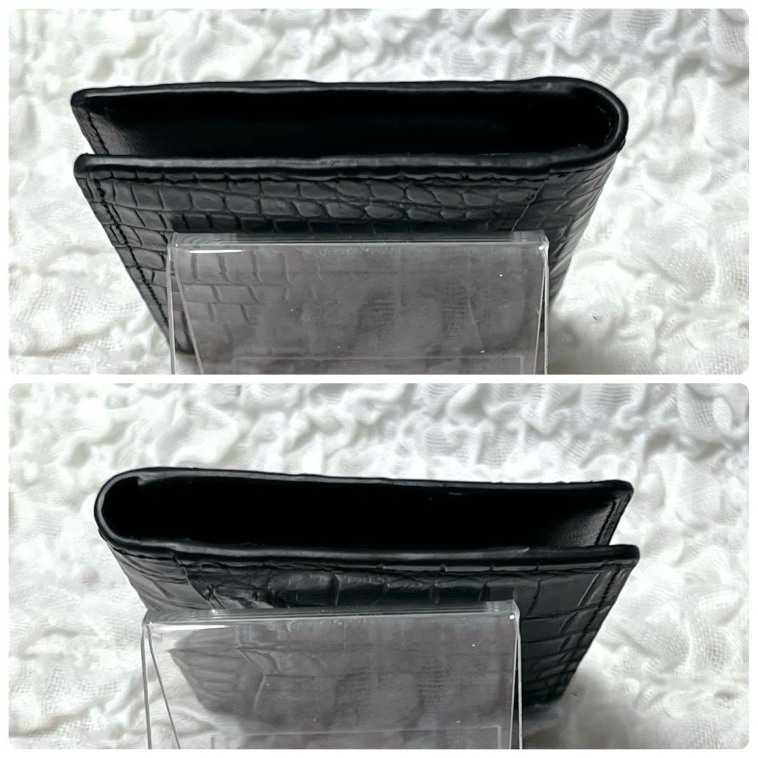 未使用✨希少✨クロコ　ヘンローン社製　最高級　シャイニー　名刺入れ　パスケース