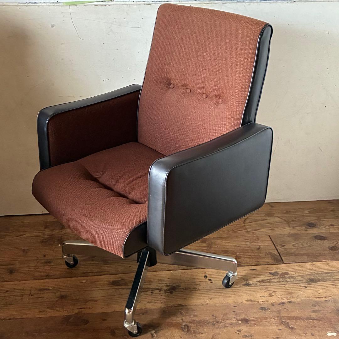 国産ヴィンテージ コクヨ エグゼクティブ デスク アーム チェア レトロ