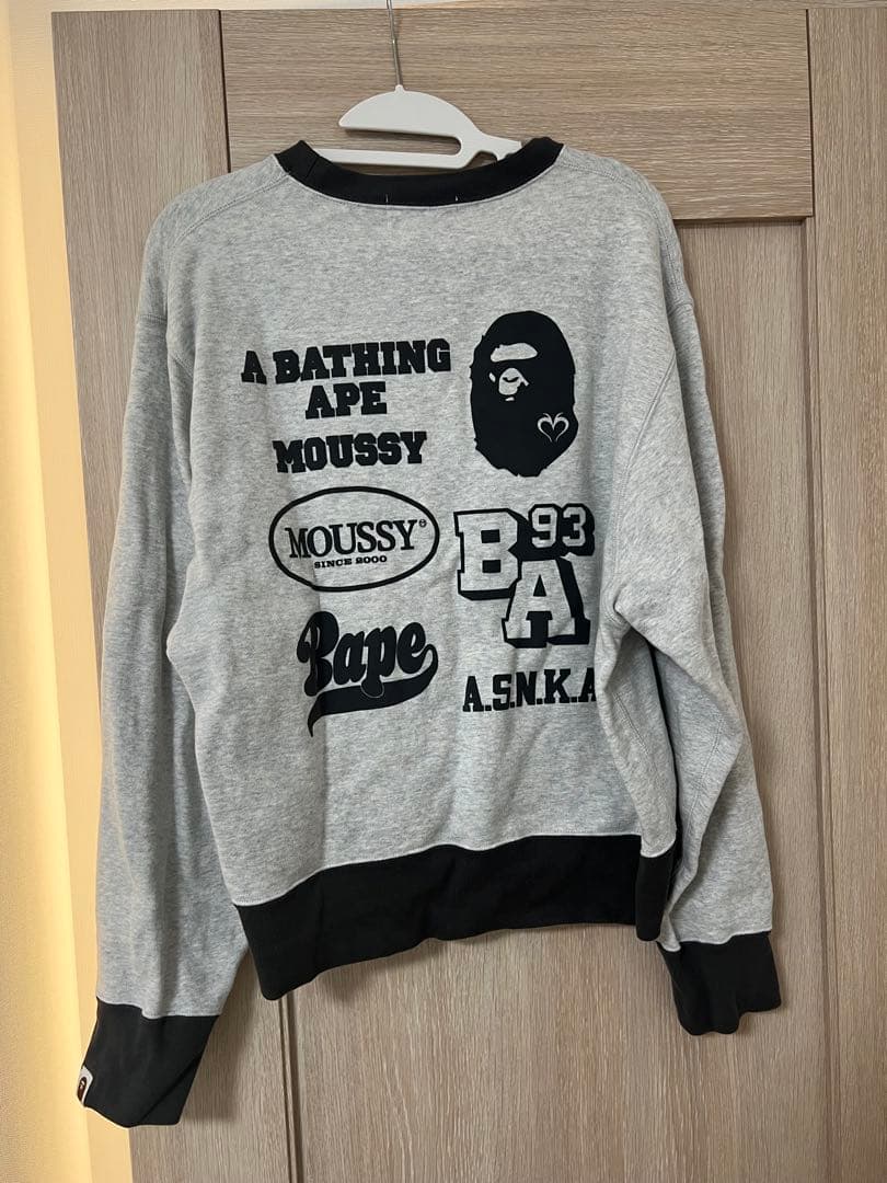 MOUSSY×BAPE RELAXED FIT クルーネック