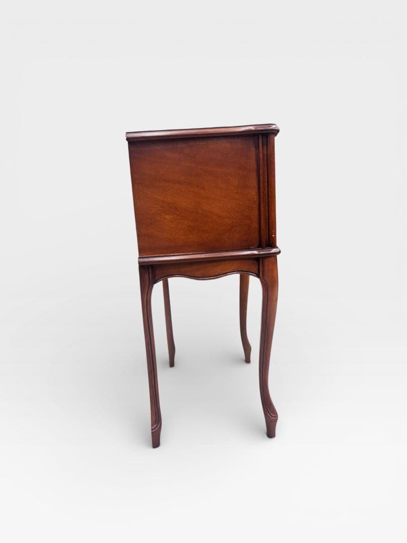 猫脚 クラシック調 サイドチェスト3段引き出し／ブラウン