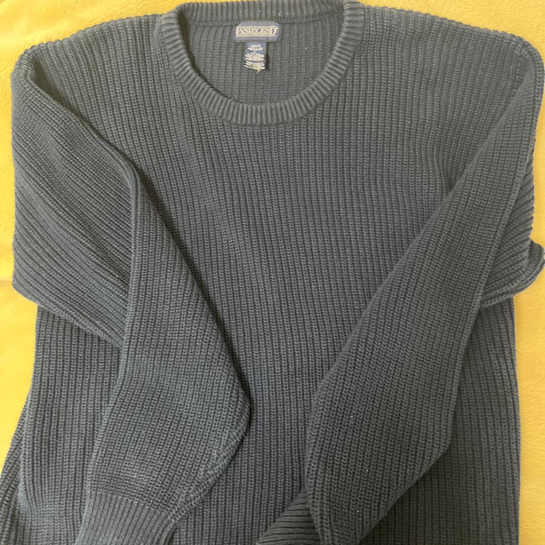 90's lands end コットン ニット