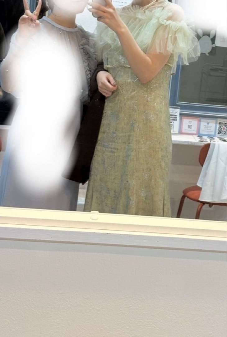 Leja チュールフリルボレロペイントマーメイドドレス　Sサイズ