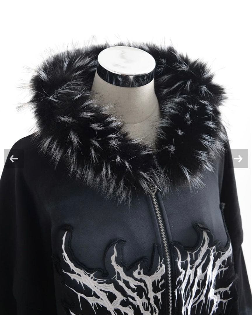 REFLEM[レフレム]ファー付き加工ジップパーカー