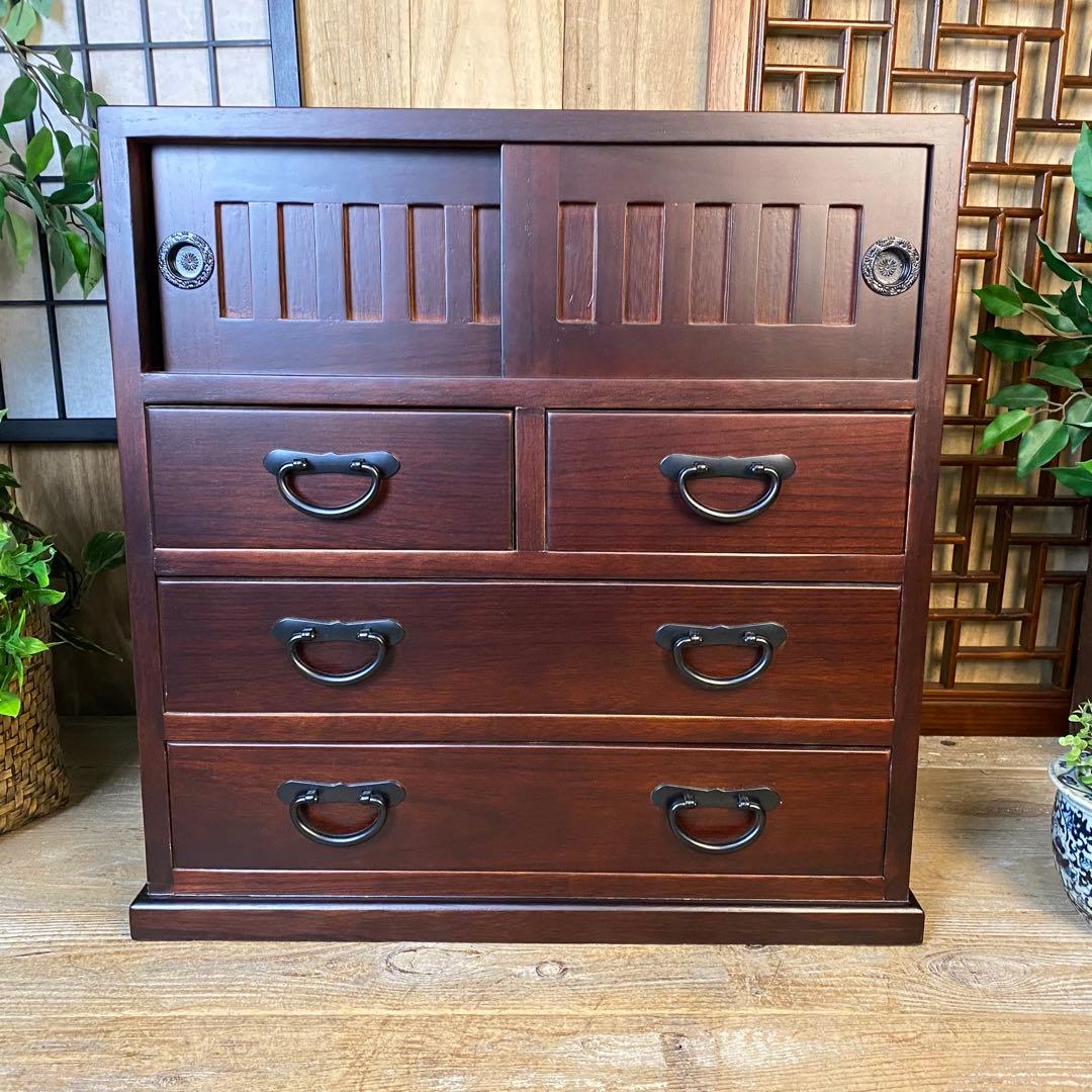 期間限定！セール中！民芸家具桐材多引き出しチェストタンスA56㎝×58㎝木製収納