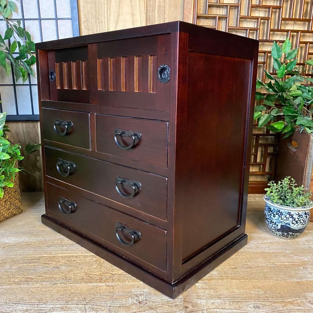 期間限定！セール中！民芸家具桐材多引き出しチェストタンスA56㎝×58㎝木製収納