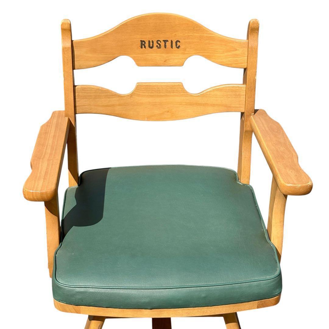 Karimoku カリモク ダイニングチェア RUSTIC 回転椅子 肘掛け付き