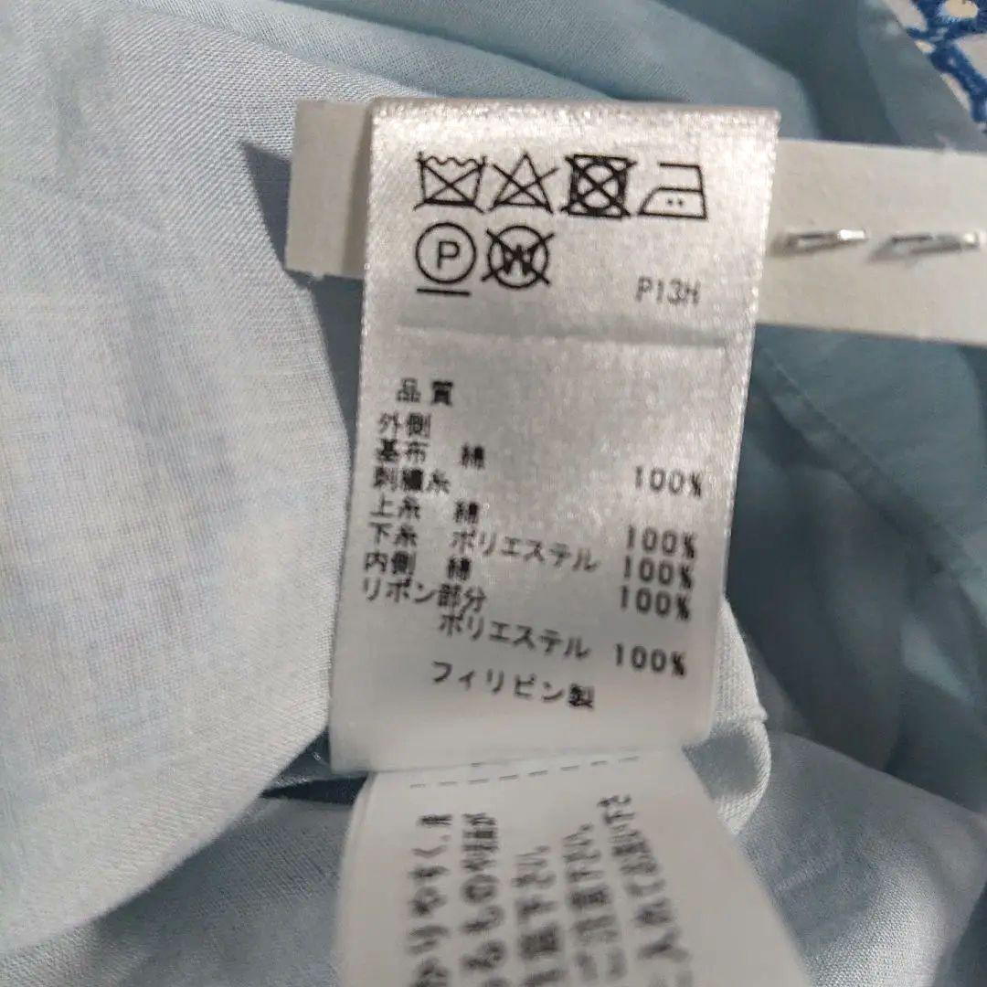 トッカバンビーニ110長袖ブラウス&120フラワーレースワンピースドレス　水色