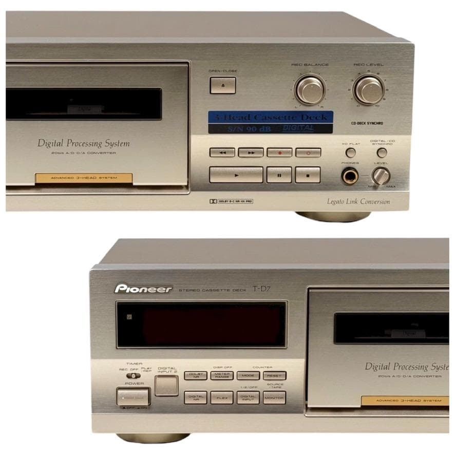 優良美品・録音動作確認済◆パイオニア 3ヘッドシングルカセットデッキ T-D7