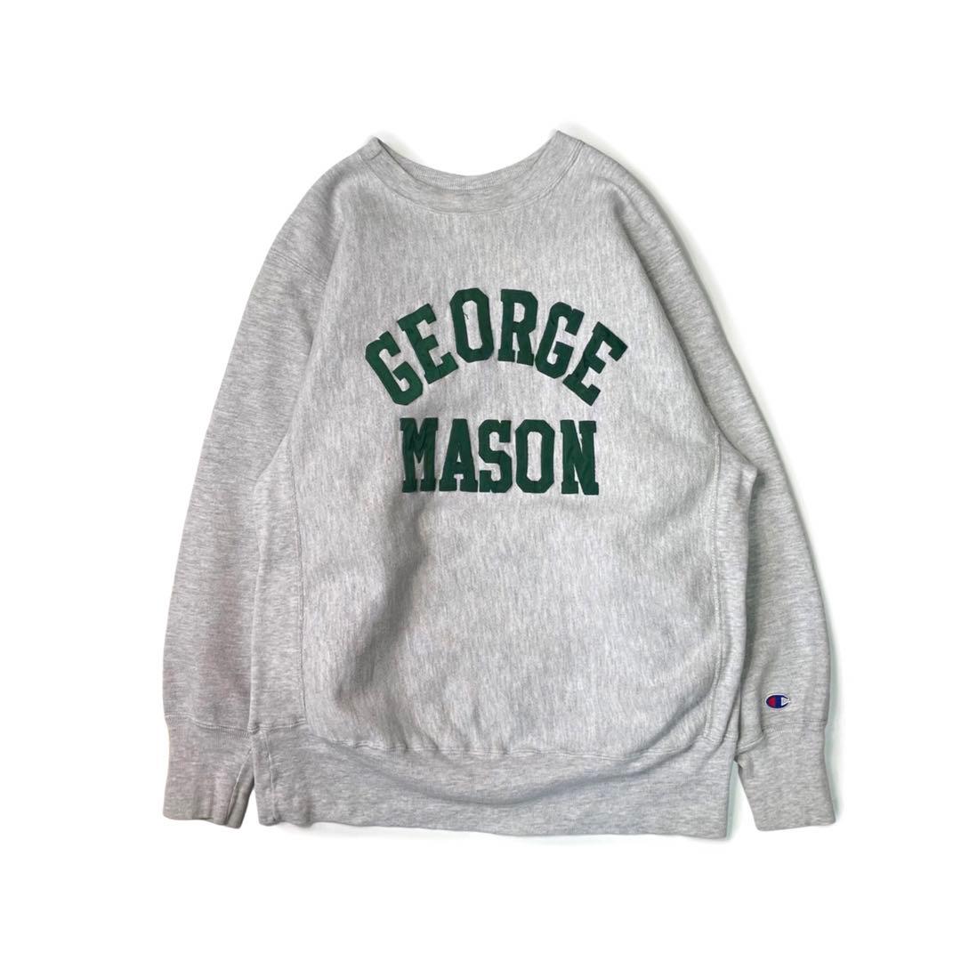 90s Champion USA製 リバースウィーブ ワッペン カレッジ 2段