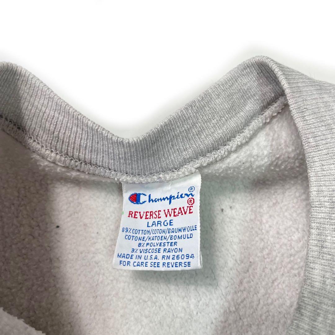 90s Champion USA製 リバースウィーブ ワッペン カレッジ 2段