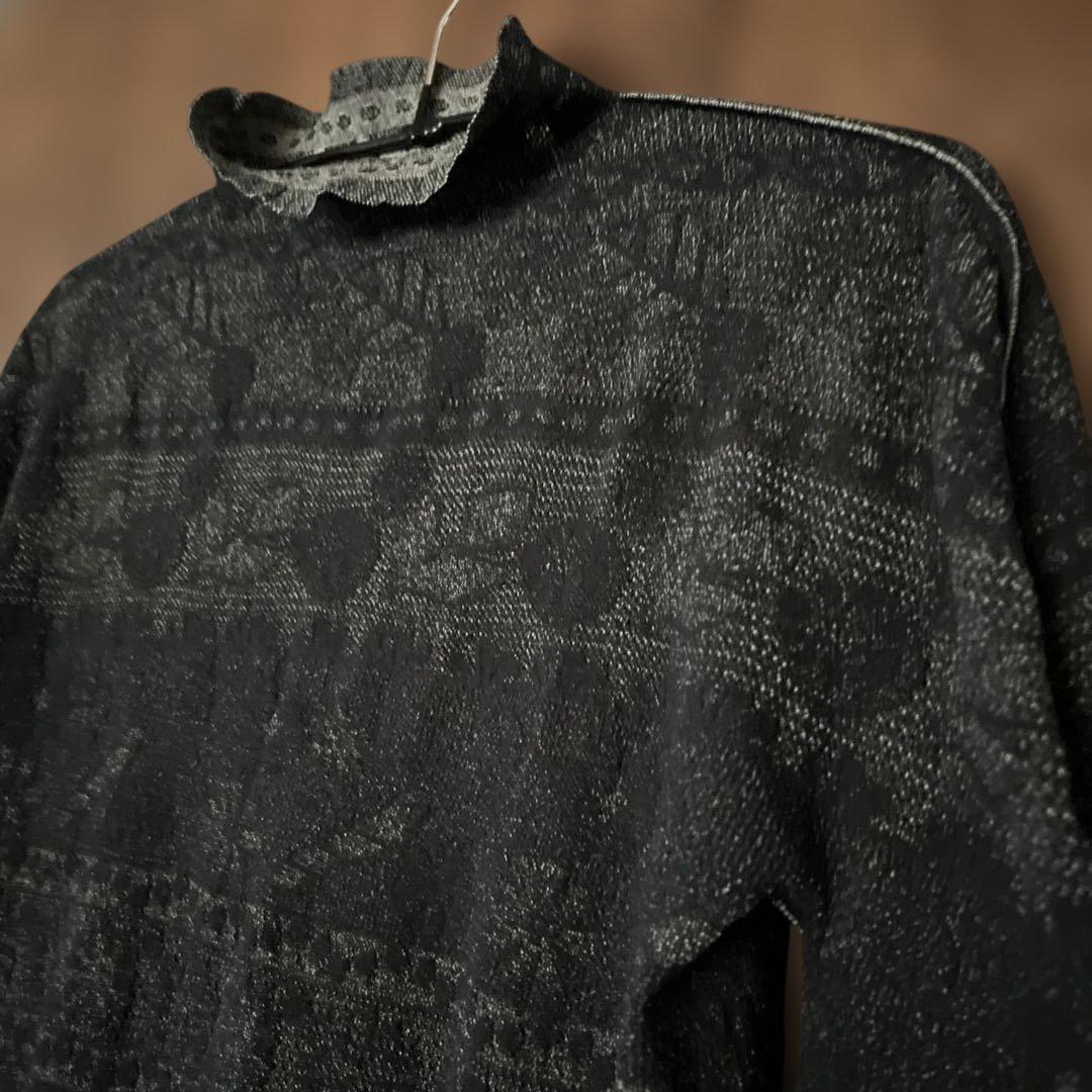 M.&KYOKO エムアンドキョウコ　トップス ハイネック　グレー系　春秋