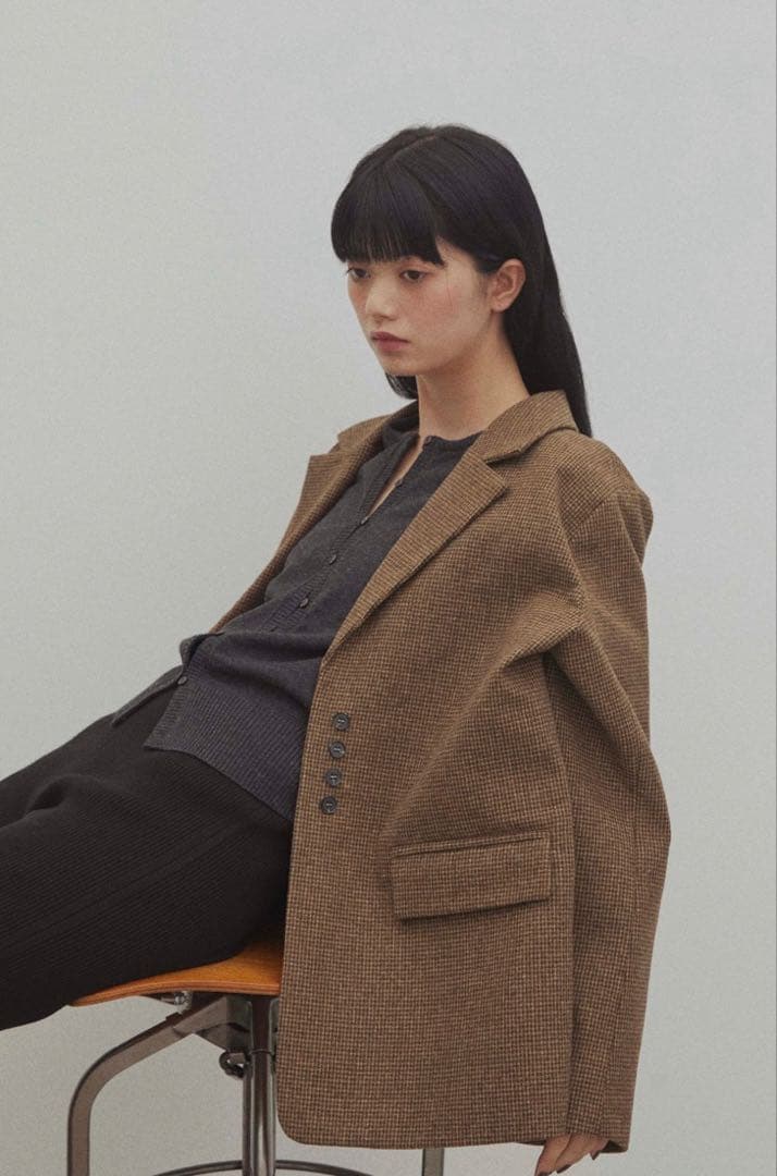 ジャケット・アウター dium. check layered jacket