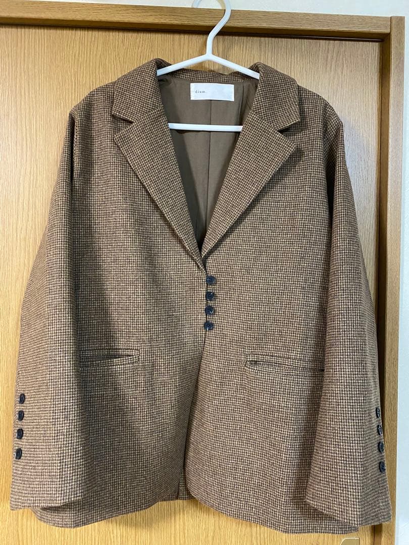 ジャケット・アウター dium. check layered jacket