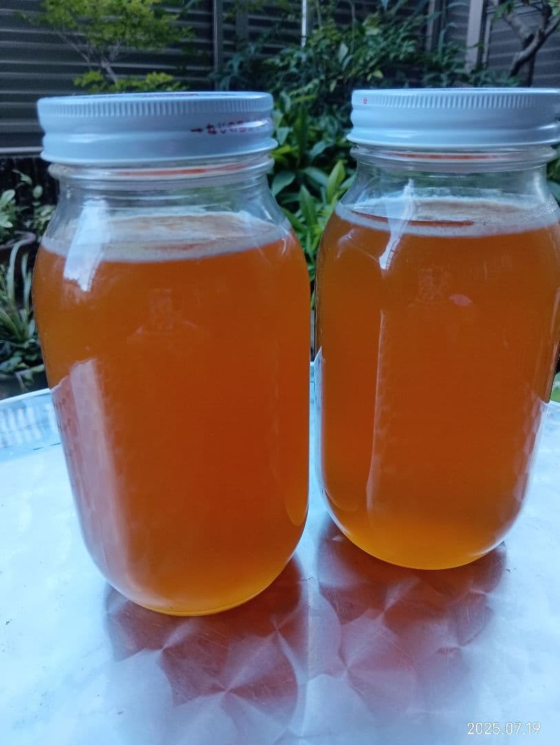 ニホンミツバチの百花蜜 国産天然ハチミツ　1180グラム 2本