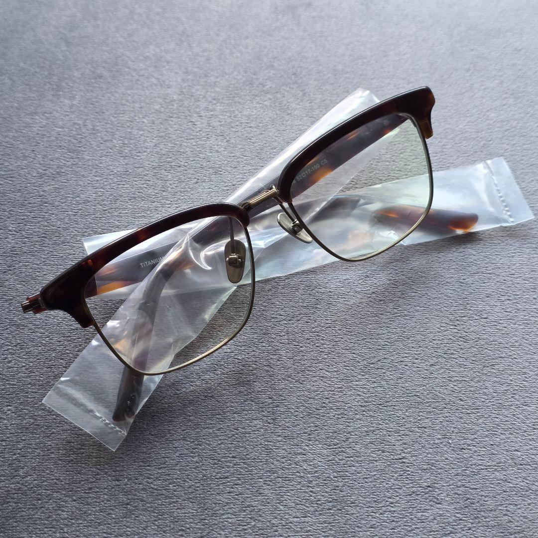 跳ね上げ式 メガネ サーモント ブラウンデミ/アンティークゴールド ノーブランド