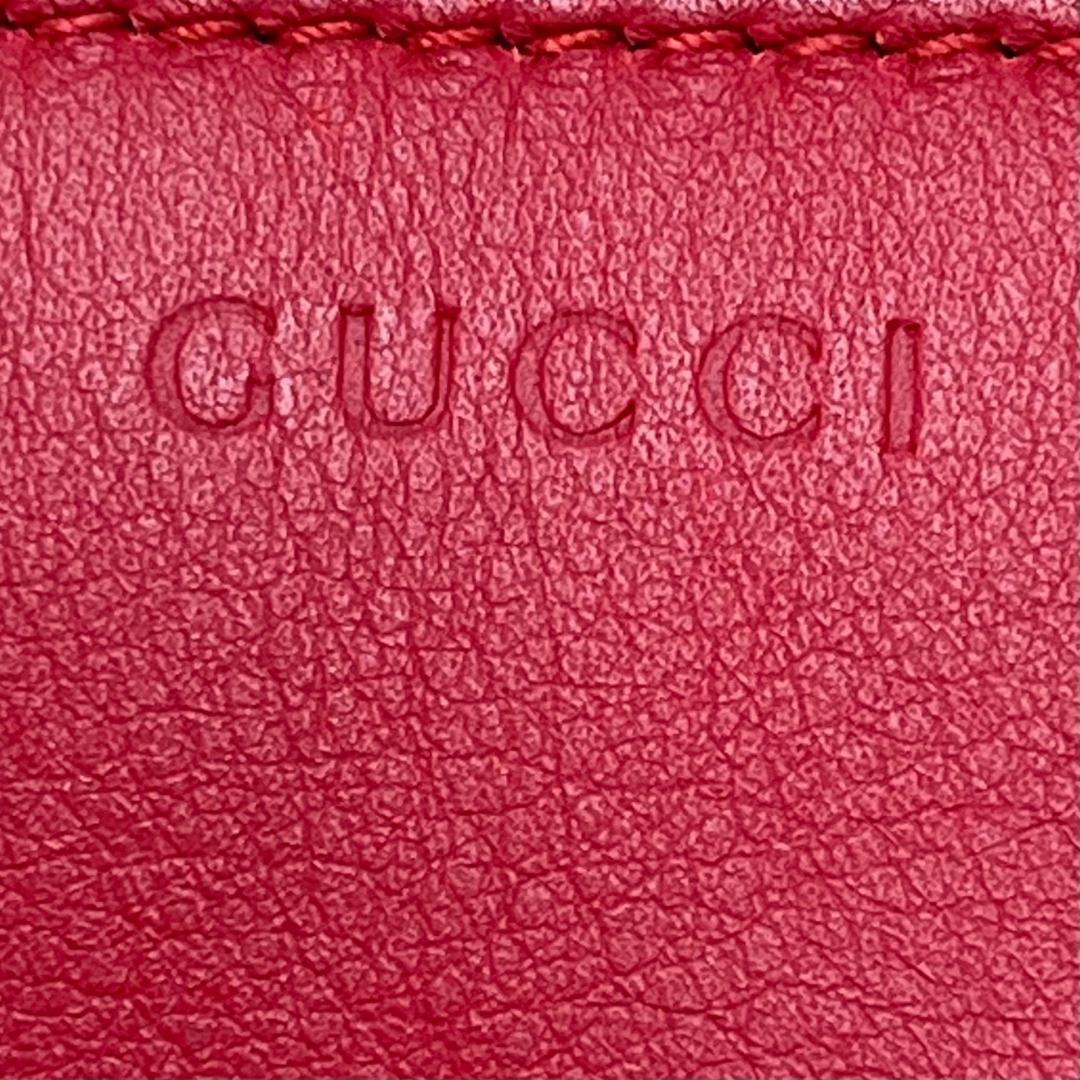 美品✨グッチ　GUCCI　財布　ケース　ラウンドファスナー　レッド