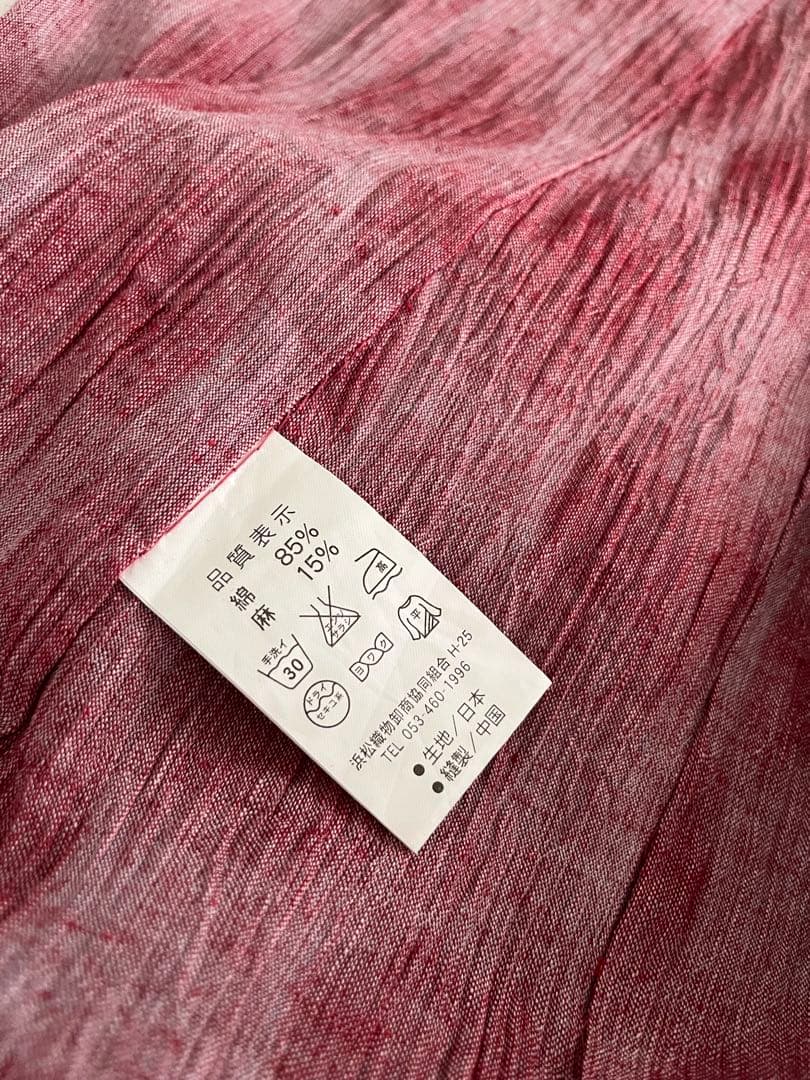 綿麻浴衣✴︎水玉縦しぼ