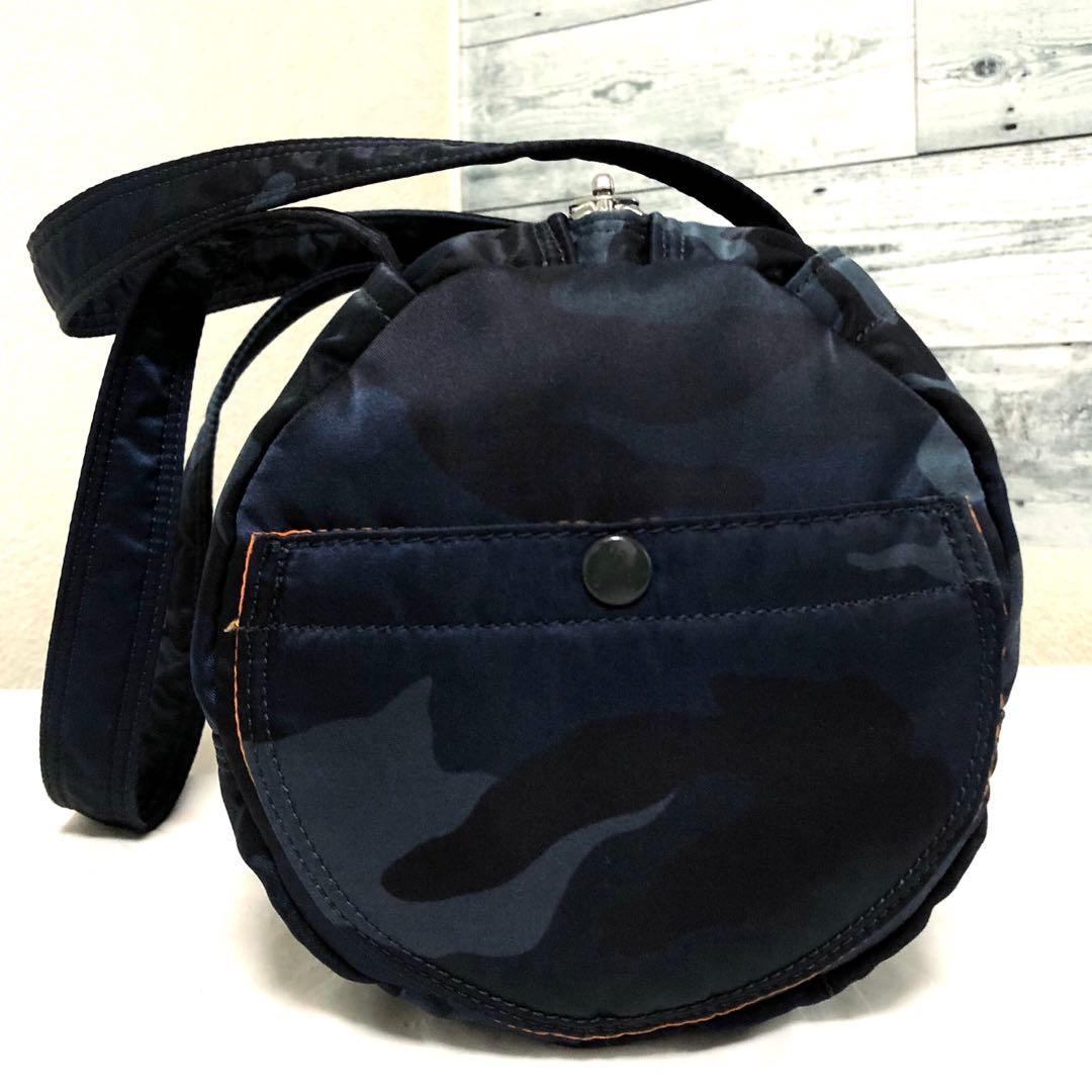 超美品✨希少 ポーター タンカー ミニボストンバッグLカモフラ 迷彩 ネイビー