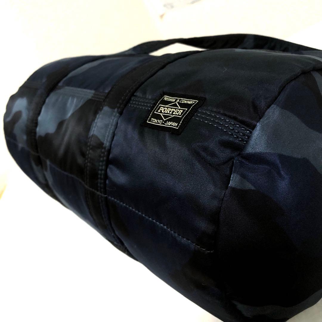 超美品✨希少 ポーター タンカー ミニボストンバッグLカモフラ 迷彩 ネイビー