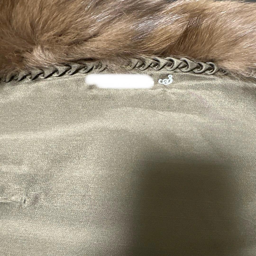 ブラウン ファーコート ショート丈